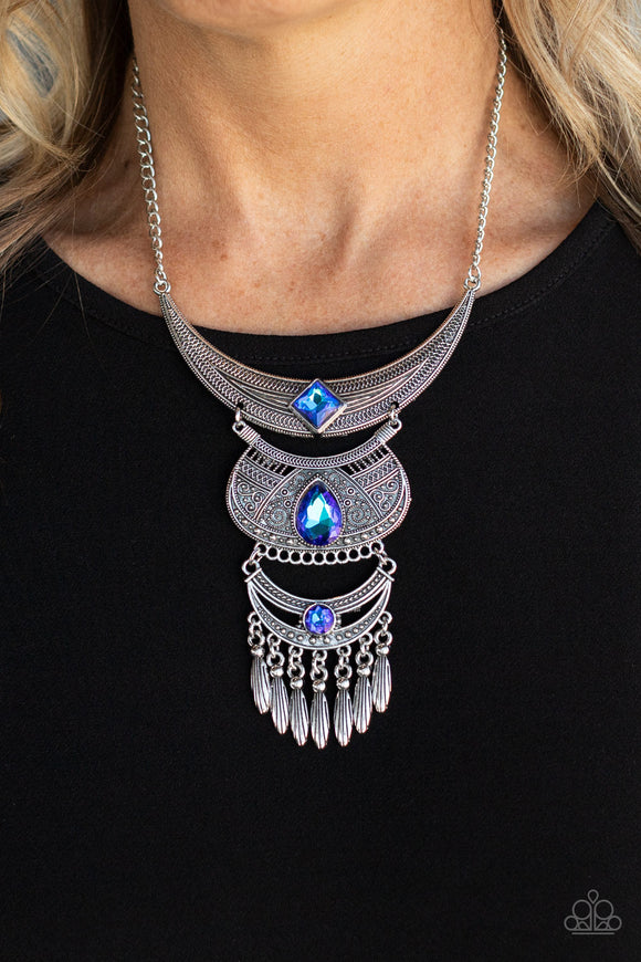 Lunar Enchantment - Blue Necklace – Paparazzi Accessories