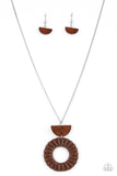 Homespun Stylist - Brown Necklace - Paparazzi Accessories