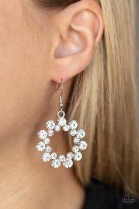 Champagne Bubbles - White Earrings – Paparazzi Accessories