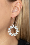 Champagne Bubbles - White Earrings – Paparazzi Accessories