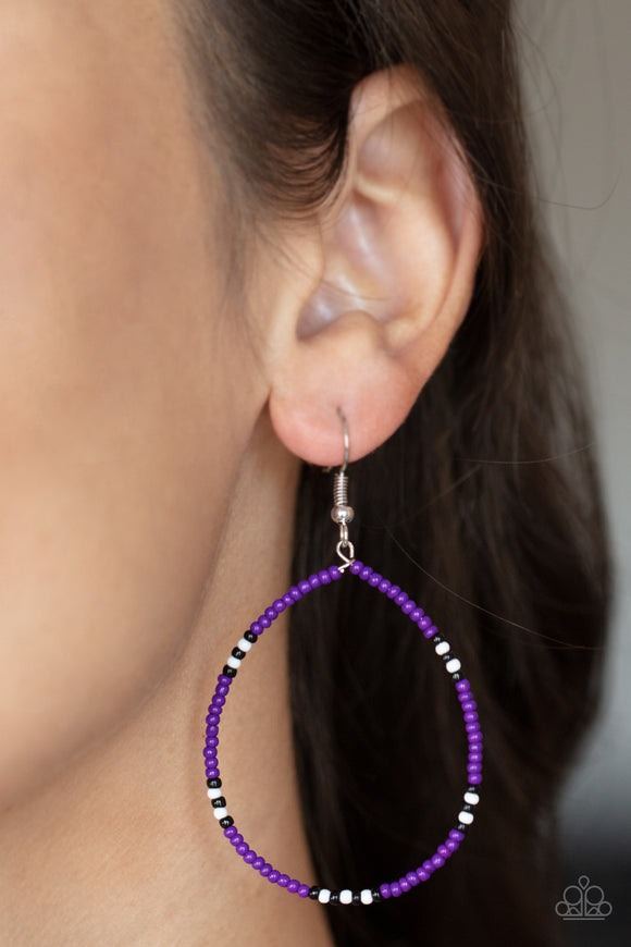 Keep Up The Good BEADWORK - Purple Earrings – Paparazzi Accessories