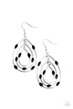 Rippling Rapport - Black Earrings – Paparazzi Accessories