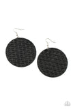 WEAVE Me Out Of It - Black Earrings - Paparazzi Accessories