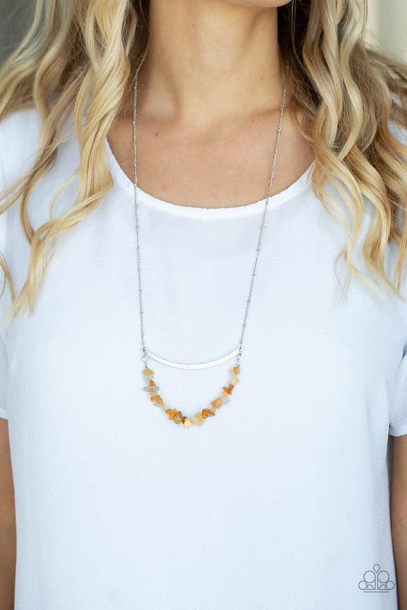 Pebble Prana - Yellow Necklace – Paparazzi Accessories