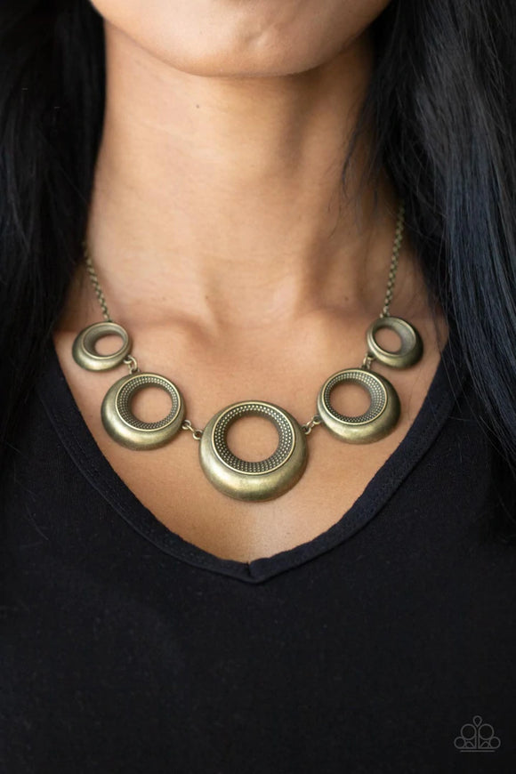 Solar Cycle - Brass Necklace – Paparazzi Accessories