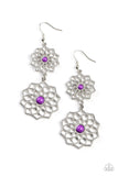 Posh Posy - Purple Earrings - Paparazzi Accessories