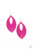 Tahiti Tankini - Pink Earrings - Paparazzi Accessories