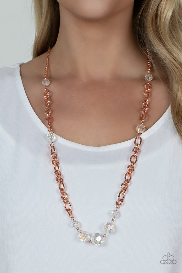 Prismatic Pick-Me-Up - Copper Necklace - Paparazzi Accessories