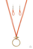 Noticeably Nomad - Orange Necklace – Paparazzi Accessories