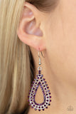 The Works - Purple Earrings – Paparazzi Accessories