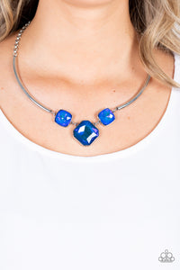 Divine IRIDESCENCE - Blue Oil Spill Necklace - Paparazzi Accessories