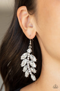 Ice Garden Gala - White Earrings – Paparazzi Accessories