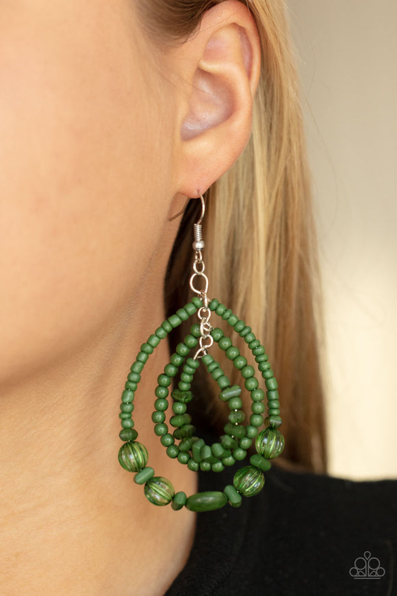 Prana Party - Green Earrings – Paparazzi Accessories