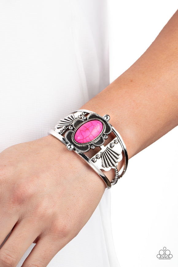Sandstone Tundra - Pink Bracelet – Paparazzi Accessories
