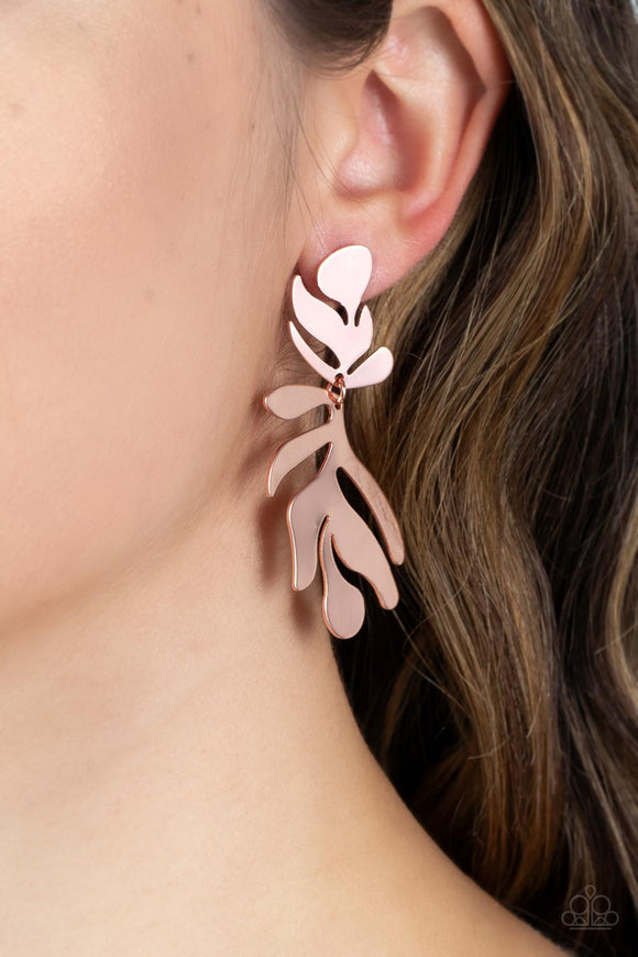 Palm Picnic - Copper Earrings – Paparazzi Accessories