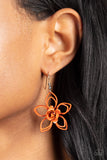 Botanical Bonanza - Orange Earrings - Paparazzi Accessories
