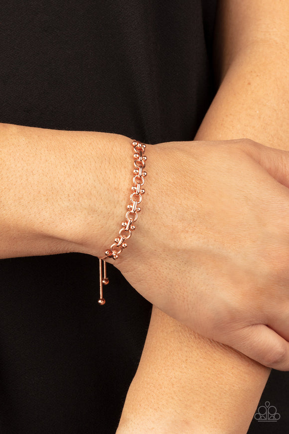 Slide On Over - Copper Bracelet – Paparazzi Accessories