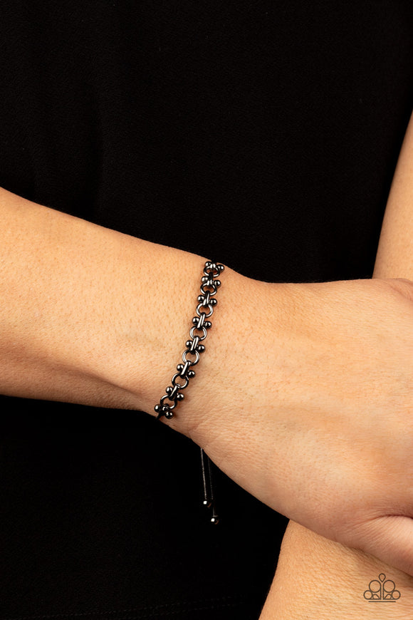 Slide On Over - Black Bracelet – Paparazzi Accessories