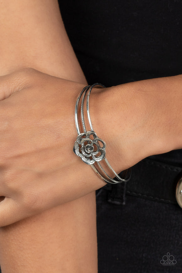 Rosy Repose - Silver Bracelet – Paparazzi Accessories