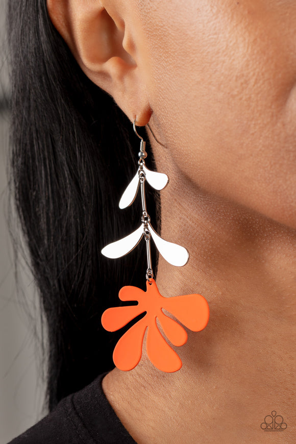 Palm Beach Bonanza - Orange Earrings – Paparazzi Accessories
