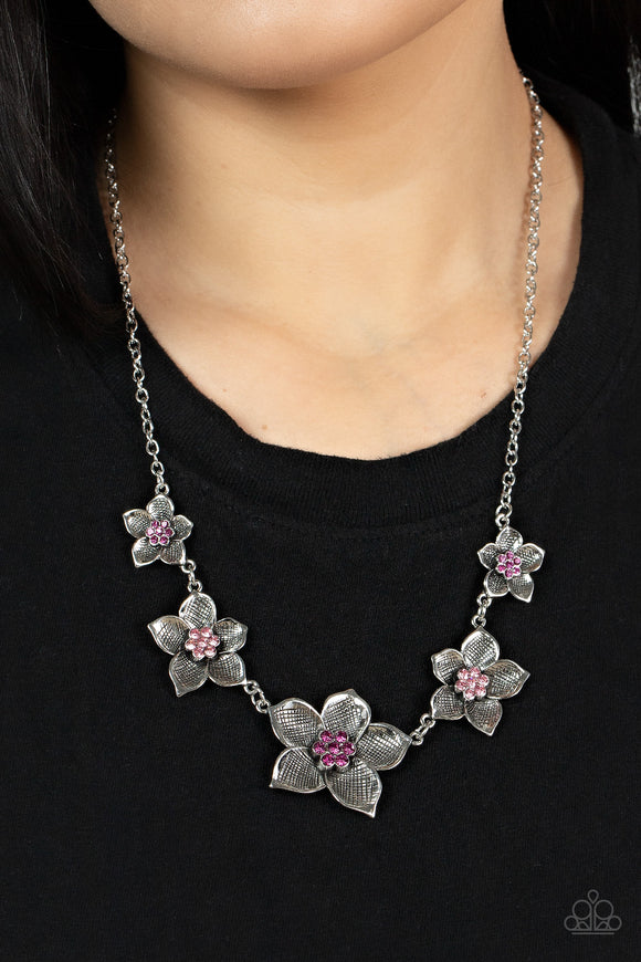 Wallflower Wonderland - Pink Necklace – Paparazzi Accessories