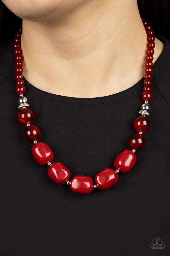 Ten Out of TENACIOUS - Red Necklace – Paparazzi Accessories