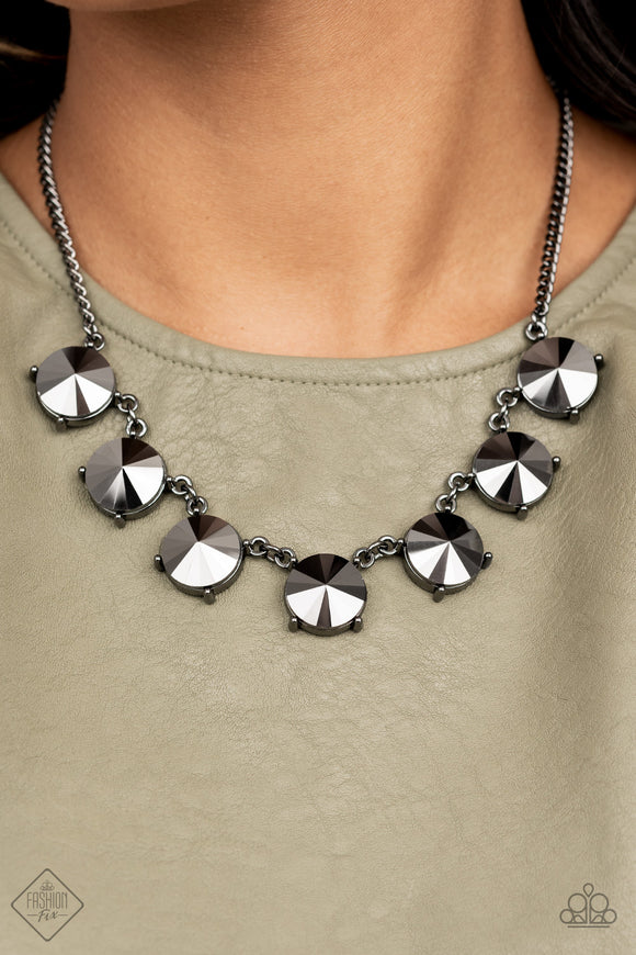 Dangerous Dazzle - Black - Gunmetal Necklace - Paparazzi Accessories –  Bejeweled Accessories By Kristie