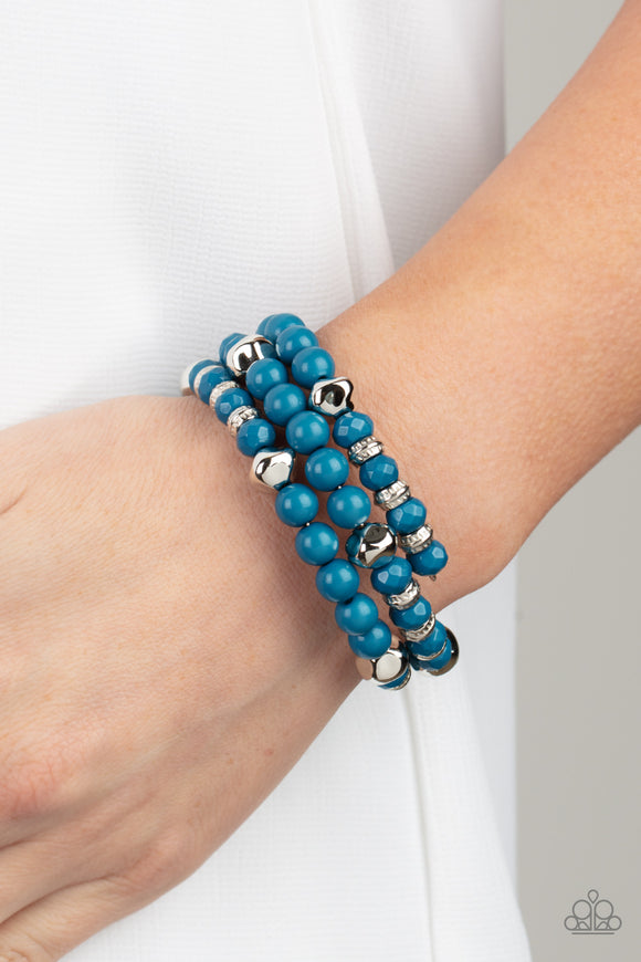 Vibrant Verve - Blue Bracelet – Paparazzi Accessories