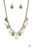 Spot On Sparkle - Brass Necklace – Paparazzi Accessories