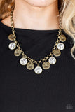 Spot On Sparkle - Brass Necklace – Paparazzi Accessories