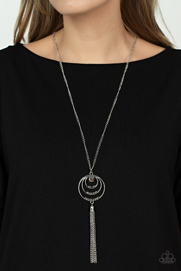 Spiraling Sparkle - Silver Necklace – Paparazzi Accessories