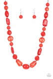 Here Today, GONDOLA Tomorrow - Red Necklace - Paparazzi Accessories