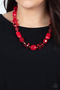 Here Today, GONDOLA Tomorrow - Red Necklace - Paparazzi Accessories