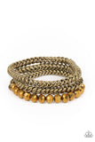 Gutsy and Glitzy - Brass Bracelet – Paparazzi Accessories