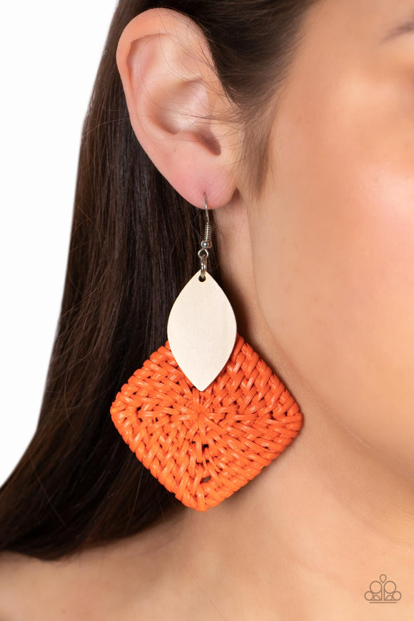 Sabbatical WEAVE - Orange Earrings – Paparazzi Accessories