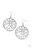 Glowing Glades - Silver Earrings – Paparazzi Accessories