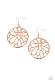 Glowing Glades - Rose Gold Earrings - Paparazzi Accessories