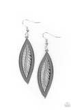 Leather Lagoon - Silver Earrings – Paparazzi Accessories