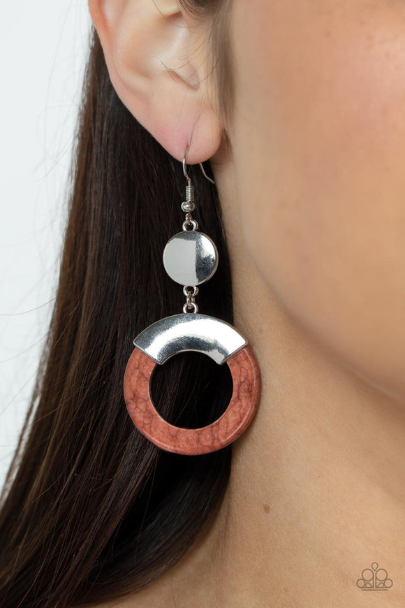 ENTRADA at Your Own Risk - Brown Earrings – Paparazzi Accessories