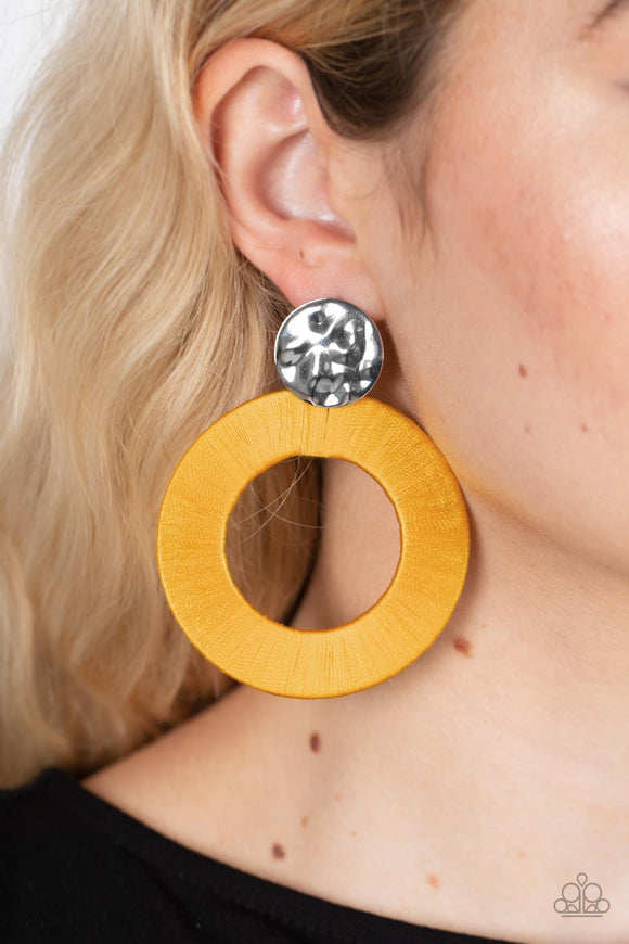 Strategically Sassy - Yellow Earrings – Paparazzi Accessories