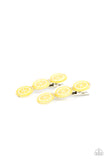 Charismatically Citrus - Yellow Hairclip – Paparazzi Accessories