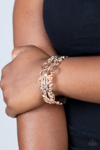 Dressed to FRILL - Rose Gold Bracelet - Paparazzi Accessories