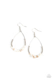 Come Out of Your SHALE - White Earrings – Paparazzi Accessories