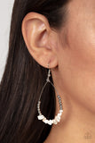 Come Out of Your SHALE - White Earrings – Paparazzi Accessories