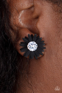 Sunshiny DAIS-y - Black Earrings – Paparazzi Accessories