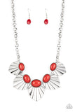 Fearlessly Ferocious - Red Necklace – Paparazzi Accessories