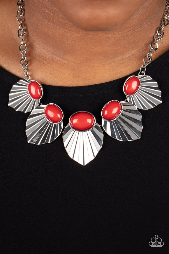 Fearlessly Ferocious - Red Necklace – Paparazzi Accessories