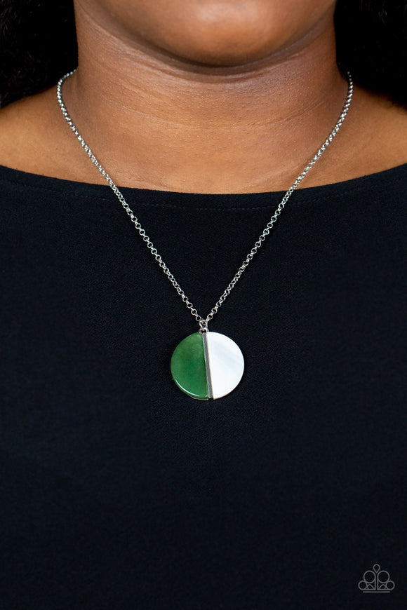 Elegantly Eclipsed - Green Necklace - Paparazzi Accessories