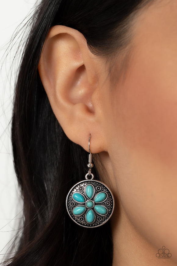 Saguaro Spring - Blue Earrings - Paparazzi Accessories