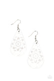 Subtropical Seasons - White Earrings – Paparazzi Accessories